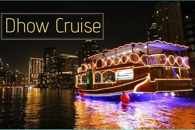 Romantic Dhow cruise dinner included in Dubai honeymoon packages for couples